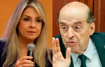 Vicky Dávila, precandidata presidencial, y Álvaro Leyva, excanciller. FOTO COLPRENSA. 