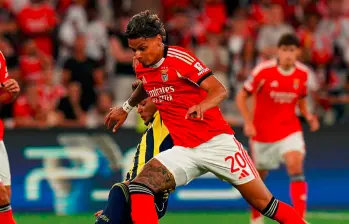 Richard Ríos avanzó a la fase de liga de la Champions League con el Benfica. FOTO BENFICA FC