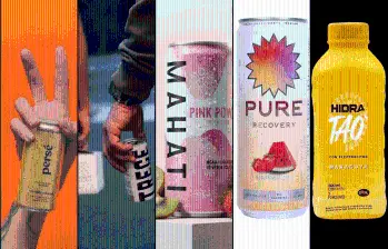 Persé, Drink Trece, HidraTAO, Mahati y Pure hacen parte de la nueva generación de bebidas funcionales nacidas o desarrolladas en Medellín, una ciudad que se consolida como epicentro de innovación en una industria dominada históricamente por grandes marcas internacionales. FOTOS CORTESÍA