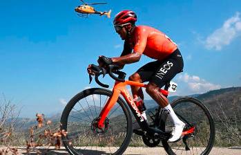 Brandon Rivera terminó en el podio de la segunda etapa de la Vuelta Andalucía. FOTO VUELTA ANDALUCÍA 2025