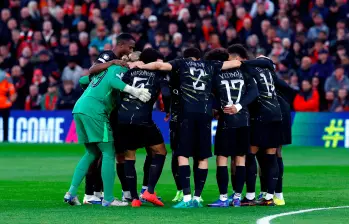 Paris Saint-Germain en la charla previa del partido de vuelta contra el Bayern Múnich por las semifinales de la Champions League. FOTO: XPSG_ESPAÑOL