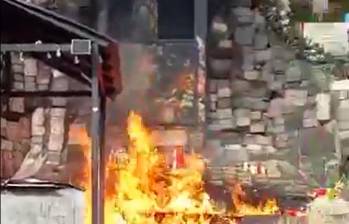 El Dagrd atendió la emergencia que no dejó lesionados. FOTO: TOMADO DE REDES SOCIALES