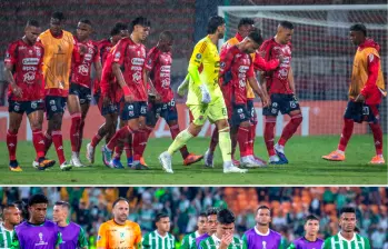 Nacional ya está clasificado a los cuadrangulares de la Liga Betplay 1-2026 pero eliminado de las competencias internacionales. Medellín, en Libertadores, sufre para clasificar entre los ocho de la Liga. FOTO: JUAN ANTONIO SÁNCHEZ