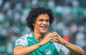 El venezolano Eduard Bello, figura del Cali. FOTO @DeportivoCaliCP