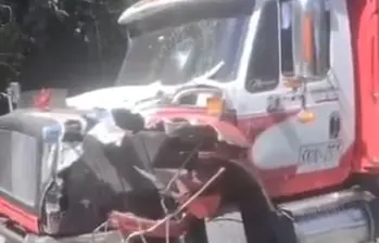 Así quedó la volqueta involucrada. FOTO: Cortesía