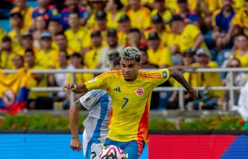 El guajiro Luis Díaz es el goleador de la Selección Colombia en el camino hacia la Copa del Mundo de Norteamérica. FOTO juan antonio sánchez