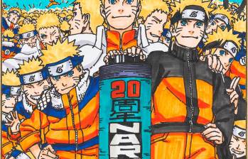 Masashi Kishimoto publicó esta ilustración para celebrar el aniversario de Naruto. FOTO: CORTESÍA