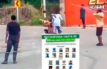 En los últimos días se han presentado ataques con tatucos a las autoridades en medio del paro minero en el Bajo Cauca. Ante esto y otros hechos de orden público, desde la Gobernación de Antioquia ofrecieron recompensa por los responsables. FOTOS: Captura de video
