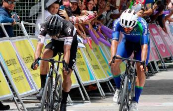 Paredes (izquierda), hasta en los sprint, impone calidad. Ahora ayudará a sus compañeros para buscar el título del Clásico. FOTO: Cortesía Diego Giraldo