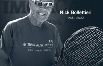 Nick Bollettieri exentrenador que murió en Estados Unidos fue un formador de grandes tenistas mundiales, entre ellos, varios exnúmero uno del mundo. FOTO TOMADA @IMGATennis