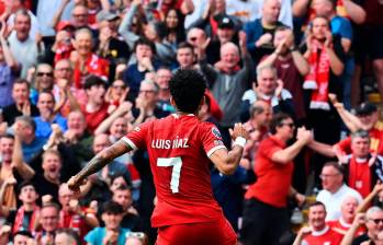 Luis Díaz, ídolo de la afición de Liverpool. FOTO cortesía @LFC
