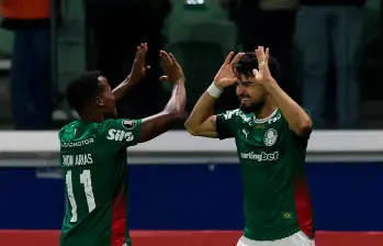 Jhon Arias y José Manuel López, dupla de ataque de Palmeiras. FOTO: X PALMEIRAS