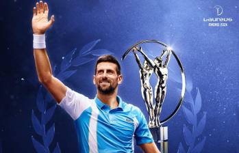 Novak Djokovic ganó el Premio Laureus por quinta vez e igualó a Roger Federer como el más veces galardonado “deportsita del año”. FOTO Tomada de ‘X’: @LaureusSport
