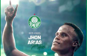 Arias ya luce las prendas del Palmeiras, su nuevo equipo. FOTO: @Palmeiras