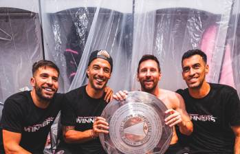 El futbolista argentino Lionel Messi consiguió su segundo título desde que llegó al fútbol de Estados Unidos. FOTO: TOMADA DEL X DE @InterMiamiCF