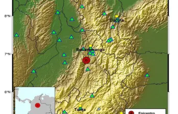 El primer evento sísmico y el de mayor intensidad se registró cuando el reloj marcaba las 05:24 a. m. FOTO: SGC.