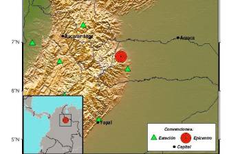 El departamento de Arauca se sacudió con el sismo de este jueves. FOTO: Tomada de X (antes Twitter) @SGCol 