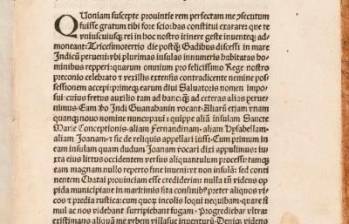 Copia de una de las cartas de Cristóbal Colón a los Reyes de España. Foto Cortesía Archivo CHRISTIE’S - Europa Press
