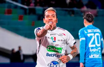Dayro Moreno sigue siendo el hombre gol del Once Caldas y la Copa Sudamericana. FOTO CONMEBOL