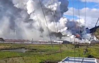 La explosión en la polvorería El Vaquero se registró en la tarde de este miércoles. FOTO: Tomada de X (antes Twitter) @JohaOso15