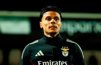 Richard Ríos se encuentra en etapa de recuperación y es duda del Benfica frente al Real Madrid. FOTO @SLBenfica