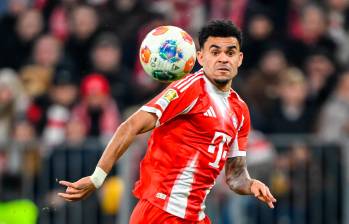 El delantero colombiano Luis Díaz será titular con el Bayern Múnich para el duelo ante Atalanta por la vuelta de los octavos de final de la Champions League. FOTO: GETTY