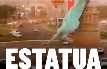 Derrumbe de la Estatua de la Libertad en Brasil por vientos extremos