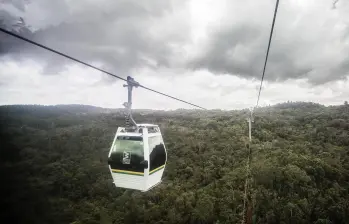 Imagen de referencia del Metrocable hacia el Parque Arví. FOTO: EL COLOMBIANO