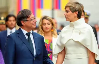 El presidente Gustavo Petro y su exesposa Verónica Alcocer. Foto: Presidencia