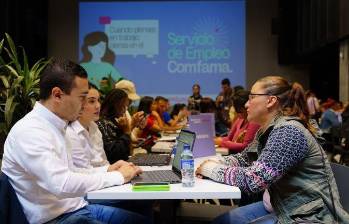 Imagen de una de las jornadas de empleabilidad de Comfama. FOTO: Cortesía