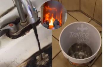Habitantes de Guadalajara, México, protestaron para exigir agua potable de calidad y respuestas de las autoridades ante las denuncias sobre el suministro. FOTO: X- @Funesta,@TNnoticiasMx, @Trafico_ZMG.