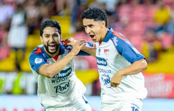 Daniel Cataño celebrando su anotación contra Tolima. FOTO: Colprensa