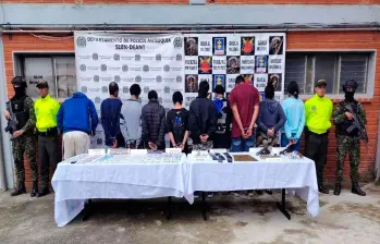 Según las autoridades, el operativo fue crucial para disminuir la capacidad criminal del grupo en el Oriente antioqueño. FOTO: CORTESÍA
