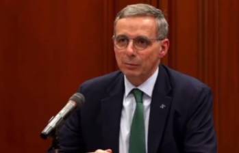 El ministro de Hacienda, Miguel Gómez Martínez, cuestionó durante el debate del presupuesto las solicitudes de más recursos para distintos sectores. FOTO: Minhacienda. 