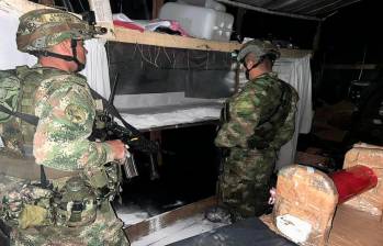 Este es el segundo mega complejo desmantelado esta semana por las autoridades en Nariño. FOTO: Cortesía Fuerzas Militares