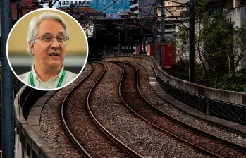 El gerente del Metro de Medellín, Tomás Elejalde (detalle), explica todo el proceso que se le realizan a los rieles del metro para su mantenimiento y las razones por las cuales sería complejo que se presentaran afectaciones como las ocurridas con los trenes de Europa. FOTOS: CAMILO SUÁREZ