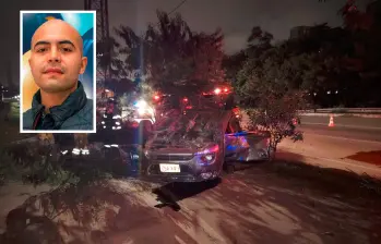 En este accidente, registrado en la vía a La Seca, en Bello, murió la mamá de Jhon Ánderson Arango Arboleda (detalle), presidente del Concejo de Bello. FOTOS: Cortesía