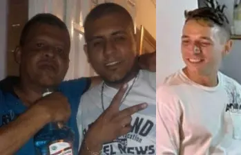 De izquierda a derecha: Elkin de Jesús Mena Rúa, de 62 años; Didier Esneíder Mena Calle, de 36, y Mauricio Fernando Estrada Gutiérrez, de 36, los tres hombres asesinados y cuyos cuerpos fueron abandonados en distintas partes de Antioquia. FOTO: CORTESÍA
