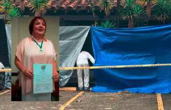 La periodista María Victoria Correa Ramírez, de 68 años, y de su hermana María Norelia, de 75, ocurrió dentro de una panadería del barrio Villagrande, de Envigado, el 28 de marzo. En el hecho, una de sus hermanas resultó lesionada. FOTOS: SANTIAGO OLIVARES TOBÓN Y CORTESÍA