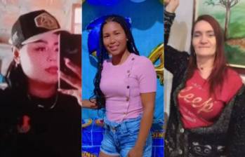 De izquierda a derecha: Dayana Rodríguez Bohórquez, de 24 años; Luz Mary Chacoa Díaz, de 30 años, y Sonia Omaira Silva Martínez, de 54 años. Estas tres mujeres fueron asesinadas esta semana en Antioquia y señalan a sus compañeros sentimentales por estos hechos. En estos casos también fue asesinada María Eugenia Cardona Osorio, de 78 años. FOTOS: CORTESÍA