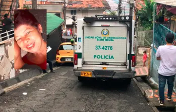 Dentro de la vivienda en el barrio Popular n.° 1 ocurrió el asesinato de Olga Cecilia Agudelo Agudelo (detalle), de 57 años, luego de una fuerte discusión con su compañero sentimental, quien resultó herido. FOTO: LAURA ROSA JIMÉNEZ VALENCIA