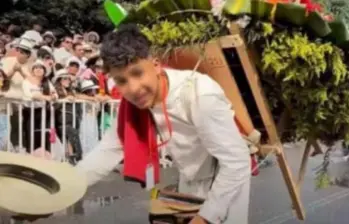 Alejandro Grajales Alzate, de 15 años, había participado en la edición del año pasado del Desfile de Silleteros, en la categoría Junior, luego de ganar la convocatoria que se hace para conocer a los relevos generacionales. FOTO: CORTESÍA