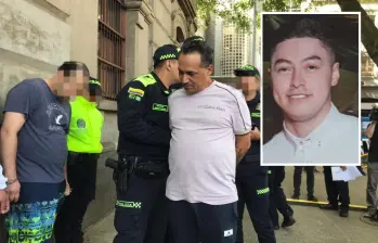 A Rubén Andrés Arango Montoya (principal), alias El Gomelo, lo capturaron, entre otros delitos, por el asesinato de Kevin Alexis Casas García (detalle), de 27 años, en el barrio Los Mangos. FOTOS: LAURA ROSA JIMÉNEZ VALENCIA Y CORTESÍA