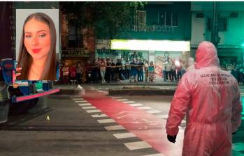Los agentes de la Policía Judicial de la Secretaría de Movilidad de Medellín hicieron la inspección al cuerpo sin vida de Isabella García Martínez, de 20 años. FOTOS: CORTESÍA Y TOMADA DE REDES SOCIALES
