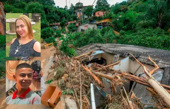 Así quedó la casa de la familia de Yulieth y José Miguel en Altavista. Uno de los cuerpos lo encontraron en el río Medellín, en Barbosa. FOTOS ESNEYDER GUTIÉRREZ Y CORTESÍA