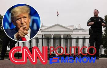 El presidente de Estados Unidos, Donald Trump, impidió acceso a los periodistas de CNN, Político y MS Now a la Casa Blanca, en medio de una disputa con ambos medios de comunicación. FOTOS: GETTY