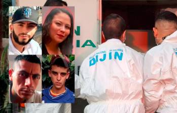 Los homicidios en el Oriente antioqueño dejaron seis víctimas en los últimos días. Arriba: Jhonny Alejandro Montoya Hurtado (izq.) y Derly Yuliana Soto Aristizábal (der). Abajo: Luis Felipe Arango Henao (izq.) y Esteban de Jesús López Quinchía (der.). FOTOS: ARCHIVO Y CORTESÍA