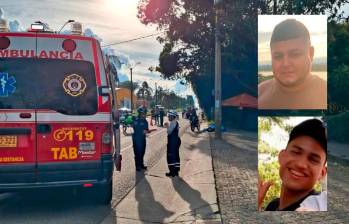 Como Cristian Rodríguez García (arriba) y alias Borojó (abajo) fueron identificadas las víctimas del doble homicidio de este sábado en la autopista Medellín-Bogotá. FOTOS: CORTESÍA