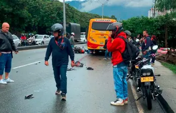 Este accidente, registrado en la mañana de este lunes, dejó dos personas muertas a la altura de la Feria de Ganado. FOTO: CORTESÍA