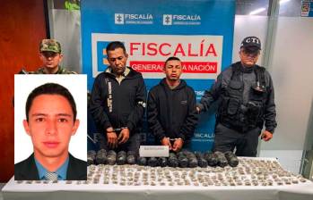 Armando de Jesús Muñoz Zapata (izq.), alias El Gordo, y Edin Alberto Cardona Osorno (der.), alias El Tato, fueron capturados por el crimen del profesor Steven Chalarca Marulanda (detalle), ocurrido en Yolombó el 12 de septiembre del año pasado. FOTO: CORTESÍA